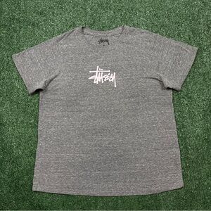 Stussy Gray Short Sleeve Tee with Logo size M